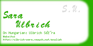 sara ulbrich business card